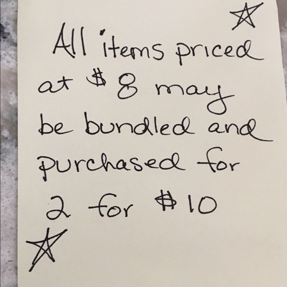 All items priced at $8
